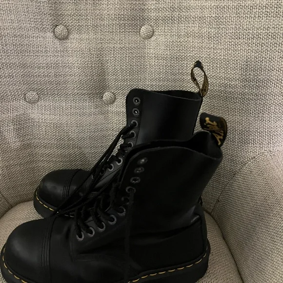 Dr. Martens Black Combat Boots - Picture 6 of 7